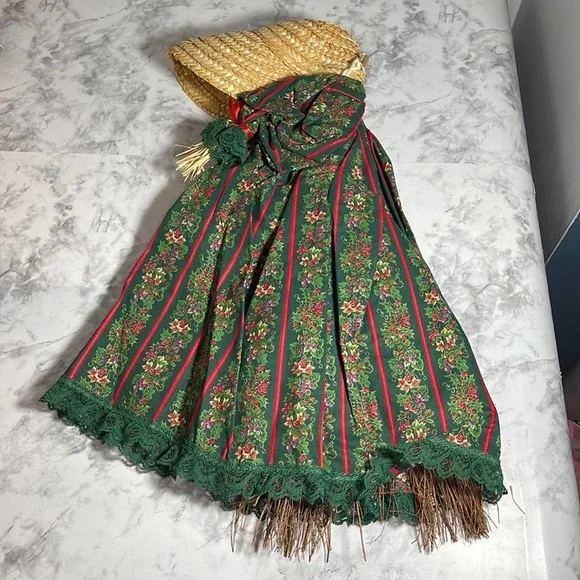 Vintage Handcrafted Holiday Country Decor Broom Dolls Set Of 2 - Picture 11 of 14